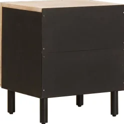 vidaXL Armario de Noche 40 x 33 x 46 cm Madera de mango maciza Acabado lavado Online