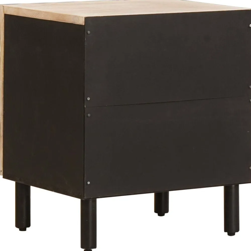 vidaXL Armario de Noche 40 x 33 x 46 cm Madera de mango maciza Acabado lavado Online