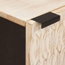 vidaXL Armario de Noche 40 x 33 x 46 cm Madera de mango maciza Acabado lavado Online