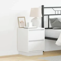 vidaXL Mesas-Armario de Noche 39 x 34,5 x 50 cm Madera de ingeniería