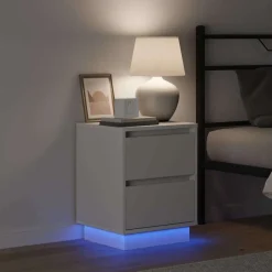vidaXL Mesas-Armario de Noche 39 x 34,5 x 50 cm Madera de ingeniería