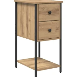 vidaXL Armario de Noche con cajón 32 x 42 x 70 cm Roble artisan Discount