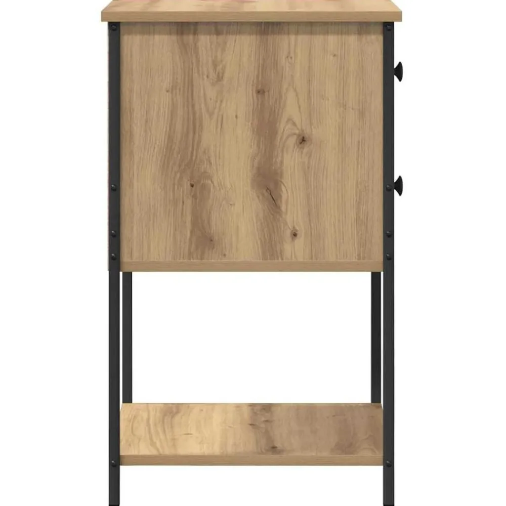 vidaXL Armario de Noche con cajón 32 x 42 x 70 cm Roble artisan Discount