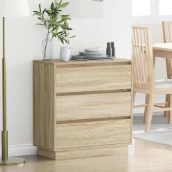 vidaXL Armario de Noche con cajón 71 x 34,5 x 75 cm Roble Sonoma Outlet