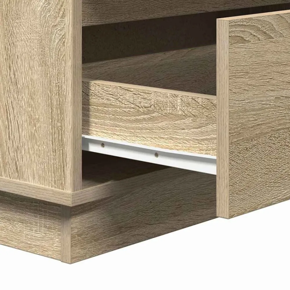 vidaXL Armario de Noche con cajón 71 x 34,5 x 75 cm Roble Sonoma Outlet
