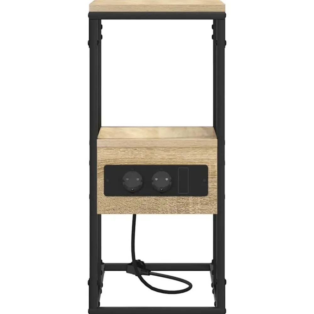 vidaXL Armario de Noche con cajón 41.5 x 26 x 60.5 cm Roble Sonoma Hot