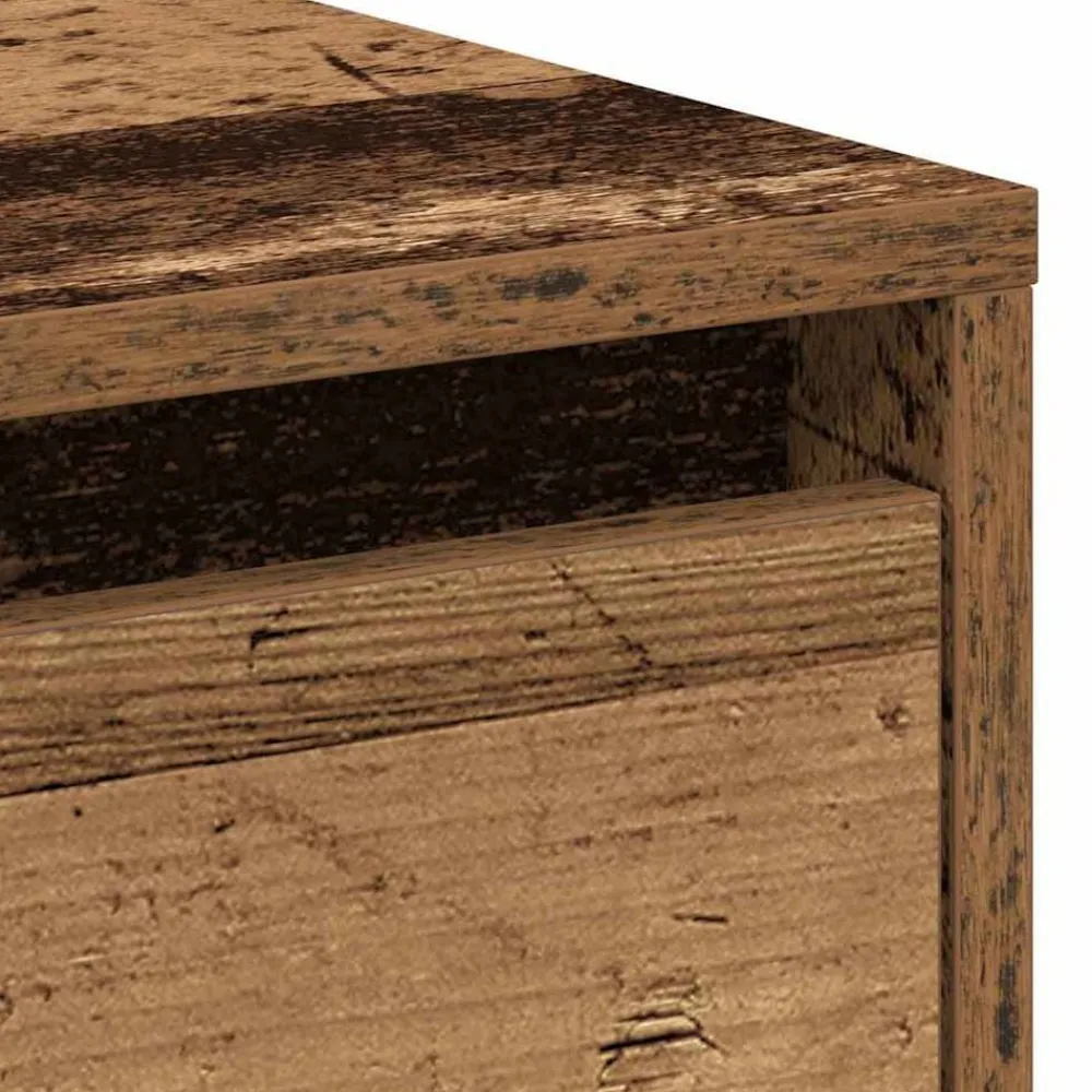 vidaXL Armario de Noche con cajón Madera vieja 45 x 34 x 44,5 cm Madera envejecida Hot