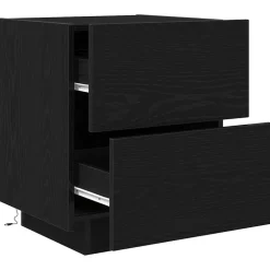 vidaXL Armario de Noche con cajón 45 x 40 x 55 cm Roble negro Online