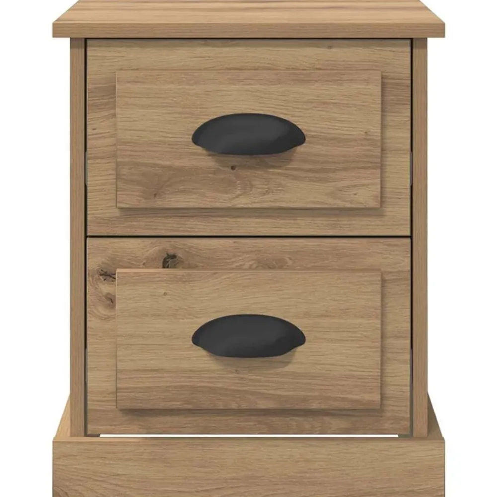 vidaXL Armario de Noche con cajón Roble artesanal 39 x 39 x 47.5 cm Roble artisan New