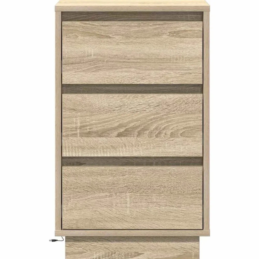 vidaXL Armario de Noche con cajón 39 x 34,5 x 65 cm Roble Sonoma Discount