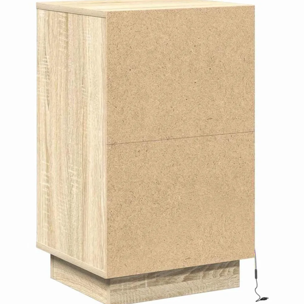 vidaXL Armario de Noche con cajón 39 x 34,5 x 65 cm Roble Sonoma Discount
