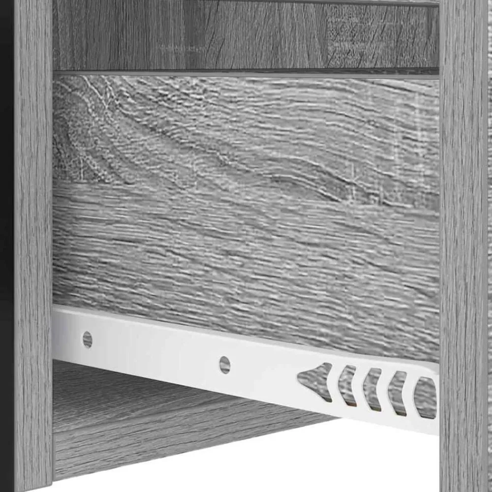 vidaXL Armario de Noche con cajón 40 x 31 x 60 cm Gris sonoma Discount