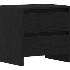 vidaXL Armario de Noche con cajón 45 x 34 x 44,5 cm Roble negro Outlet