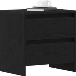 vidaXL Armario de Noche con cajón 45 x 34 x 44,5 cm Roble negro Outlet