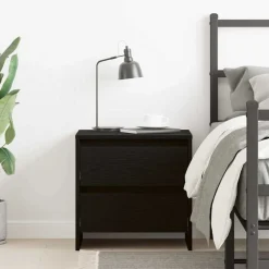 vidaXL Armario de Noche con cajón 45 x 34 x 44,5 cm Roble negro Outlet
