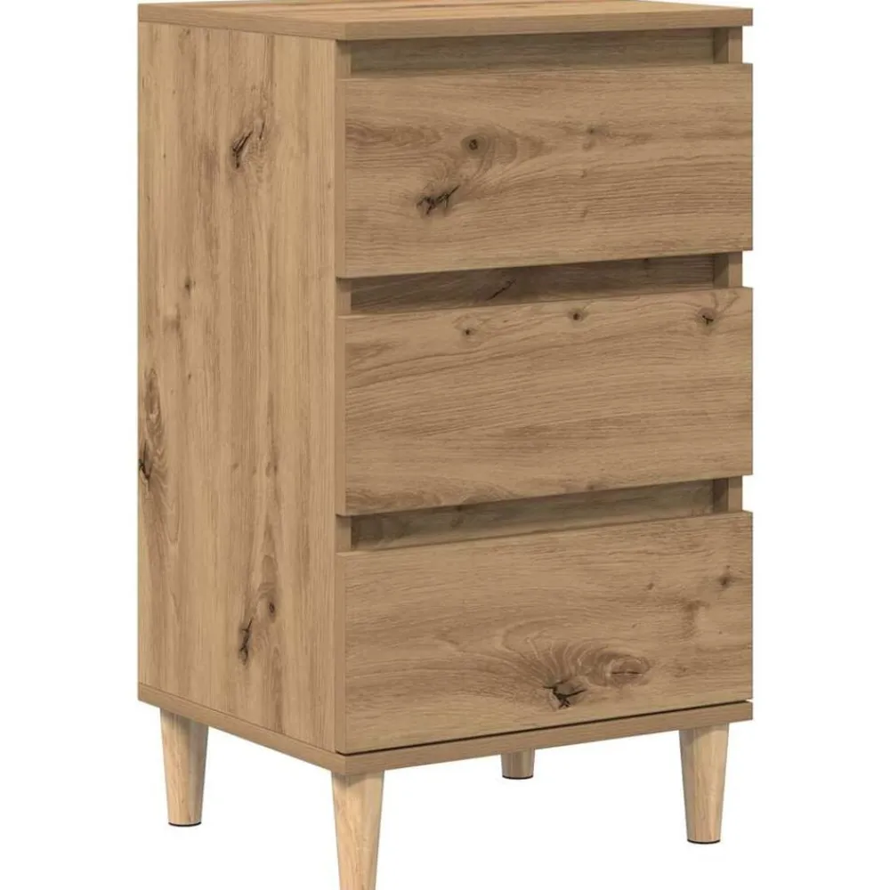 vidaXL Armario de Noche con cajón Roble artesanal 40 x 35 x 70 cm Roble artisan Clearance