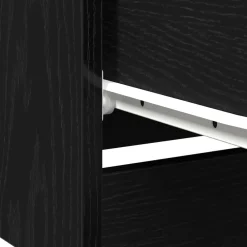 vidaXL Armario de Noche con cajón Roble Negro 40 x 65 x 65 cm Hot