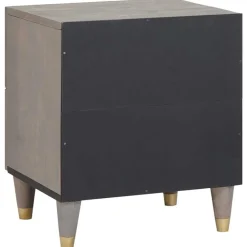 vidaXL Mesas-Armario de Noche 40 x 33 x 46 cm Madera de mango maciza