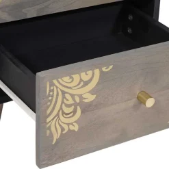 vidaXL Mesas-Armario de Noche 40 x 33 x 46 cm Madera de mango maciza