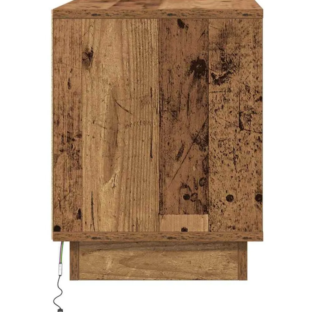 vidaXL Armario de Noche Madera vieja 44 x 34,5 x 45 cm Madera envejecida Clearance