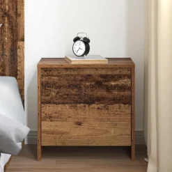 vidaXL Armario de Noche Madera vieja 45 x 34 x 44,5 cm Madera envejecida Discount
