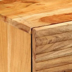 vidaXL Mesas-Armario de Noche Marrón 50 x 33 x 60 cm Madera maciza de Acacia