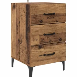 vidaXL Mesas-Armario de Noche Madera vieja 40 x 40.5 x 66 cm