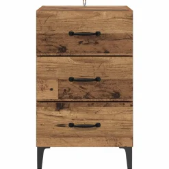 vidaXL Mesas-Armario de Noche Madera vieja 40 x 40.5 x 66 cm