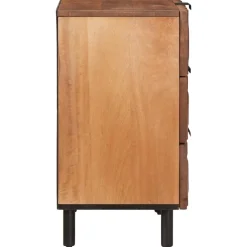 vidaXL Mesas-Armario de Noche Marrón 50 x 33 x 62 cm Madera de mango maciza