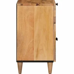 vidaXL Armario de Noche 50 x 33 x 60 cm Madera de mango maciza Natural Clearance