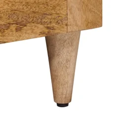 vidaXL Armario de Noche 50 x 33 x 60 cm Madera de mango maciza Natural Clearance