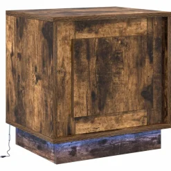 vidaXL Armario de Noche 44 x 34,5 x 45 cm Roble ahumado Clearance