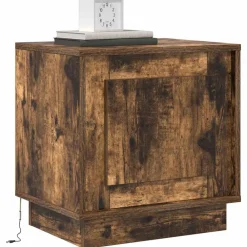 vidaXL Armario de Noche 44 x 34,5 x 45 cm Roble ahumado Clearance