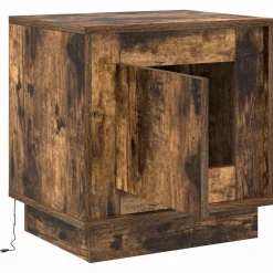 vidaXL Armario de Noche 44 x 34,5 x 45 cm Roble ahumado Clearance