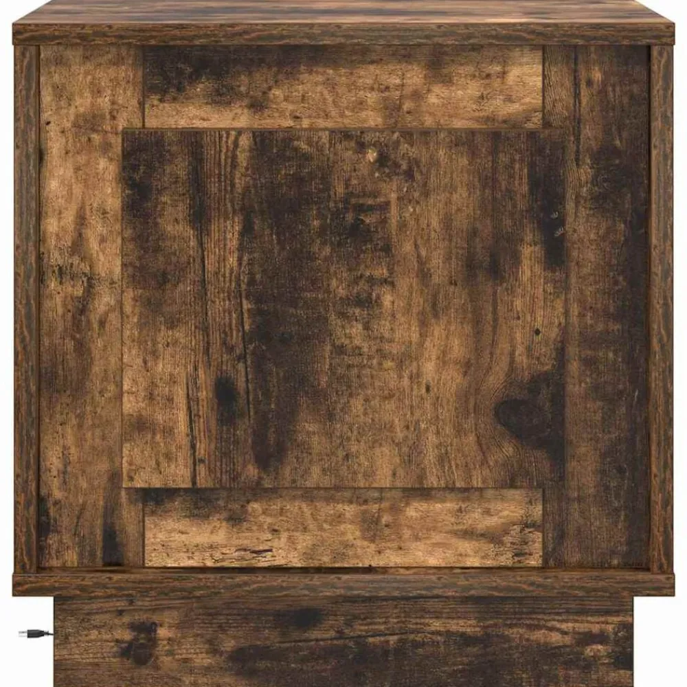 vidaXL Armario de Noche 44 x 34,5 x 45 cm Roble ahumado Clearance