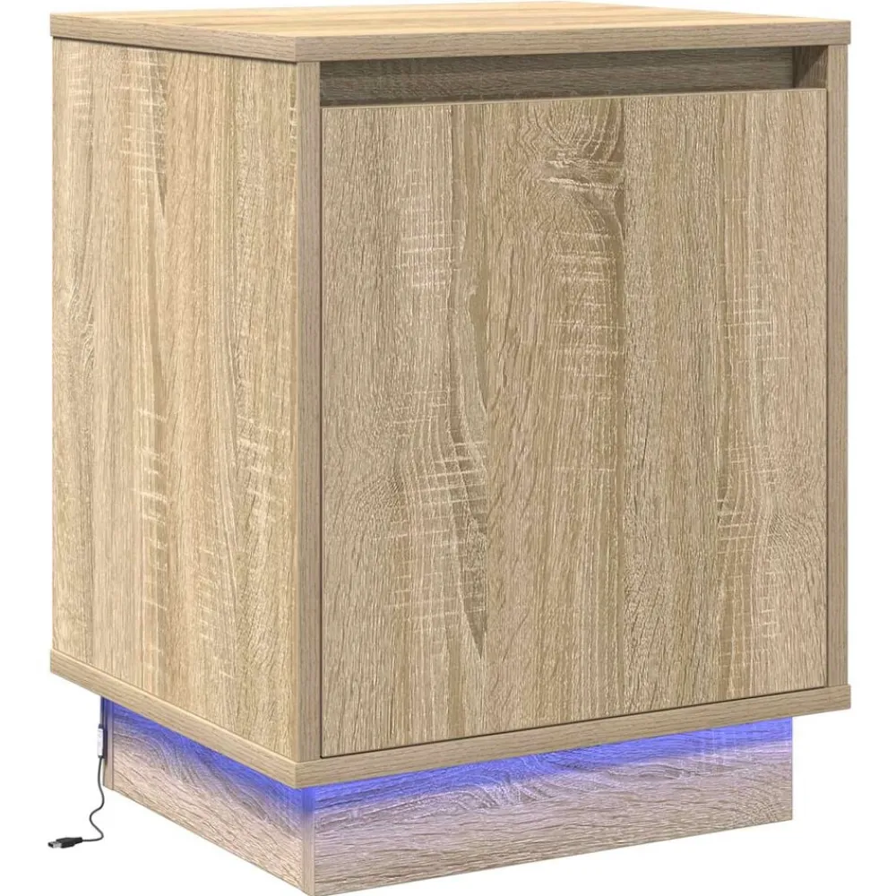 vidaXL Armario de Noche 39 x 34,5 x 50 cm Roble Sonoma Discount