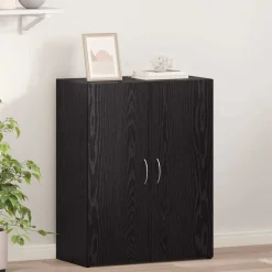 vidaXL Armario de Oficina con puerta Roble artesanal 70 x 32 x 77.5 cm Roble negro New