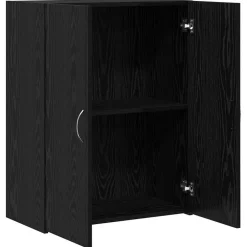 vidaXL Armario de Oficina con puerta Roble artesanal 70 x 32 x 77.5 cm Roble negro New