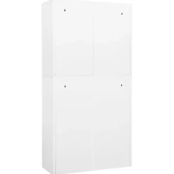 vidaXL Armario de oficina de acero 90x40x180 cm Blanco Sale