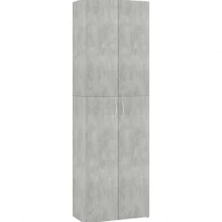 vidaXL Armario de oficina de contrachapado gris hormigón 60x32x190 cm Gris hormigón Online