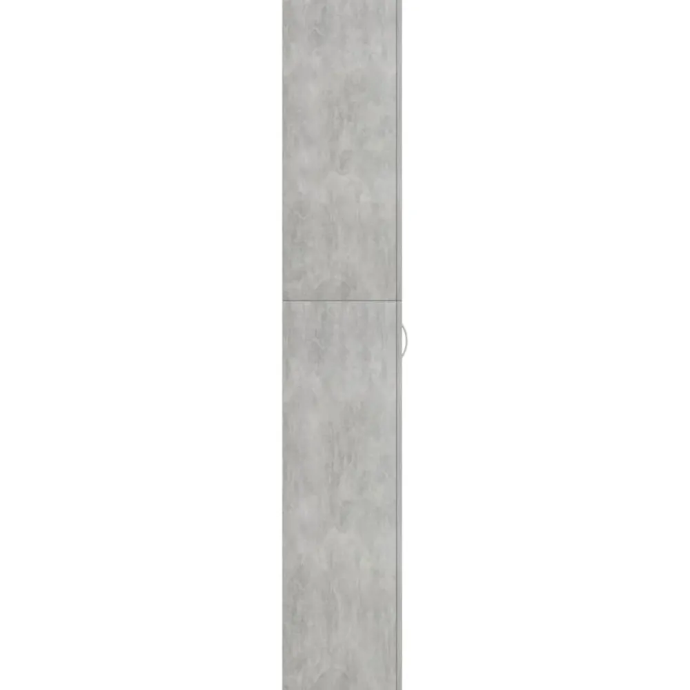 vidaXL Armario de oficina de contrachapado gris hormigón 60x32x190 cm Gris hormigón Online