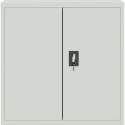 vidaXL Armario de oficina 2 puertas 90 cm acero gris Gris claro Sale