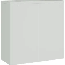vidaXL Armario de oficina 2 puertas 90 cm acero gris Gris claro Sale
