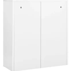 vidaXL Armario de oficina de acero 90x40x102 cm Blanco Outlet