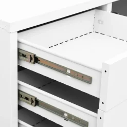 vidaXL Armario de oficina de acero 90x40x102 cm Blanco Outlet