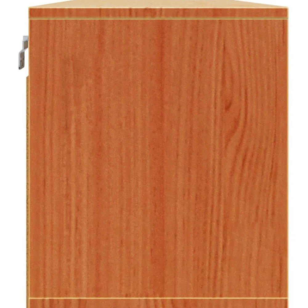 vidaXL Armario de Pared con estante 2 pcs Marrón cera 80 x 30 x 35 cm Marrón cera Outlet