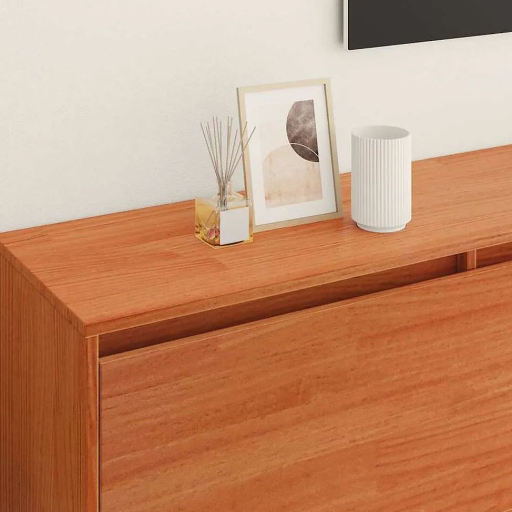 vidaXL Armario de Pared con estante Marrón cera 100 x 30 x 35 cm Marrón cera Hot
