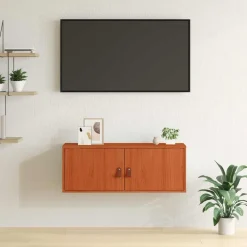 vidaXL Estanterías-Armario de Pared con estante Marrón cera 80 x 30 x 30 cm