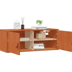 vidaXL Estanterías-Armario de Pared con estante Marrón cera 80 x 30 x 30 cm