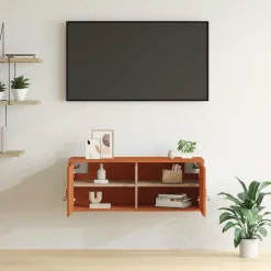 vidaXL Estanterías-Armario de Pared con estante Marrón cera 80 x 30 x 30 cm